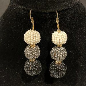 Colorful Layerd Beaded Ball Earrings